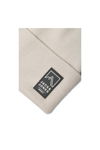Jack & Jones Erkek Jacalpes Logo Detaylı Örme Bere 12286472 Gri Gri