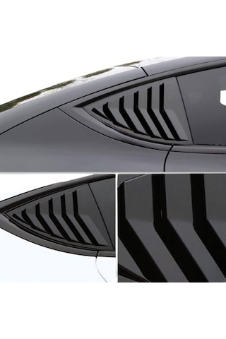 Tesla Kelebek Cam Kaplama Vizörü Parlak Siyah