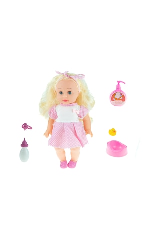 Oyuncak Bebek Roza Altını Islatan Konuşan Bebek 35 Cm