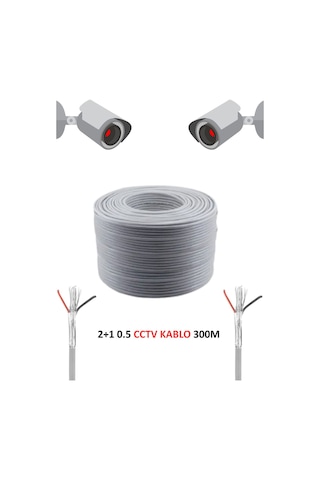 Fury Cctv Kablo Güvenlik Kamera Kablosu 2+1 0.50mm 300m Metre