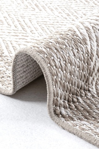 Hoom Rugs Nova 2001 Bej İnce Kaymaz Latex Tabanlı Sisal Halı