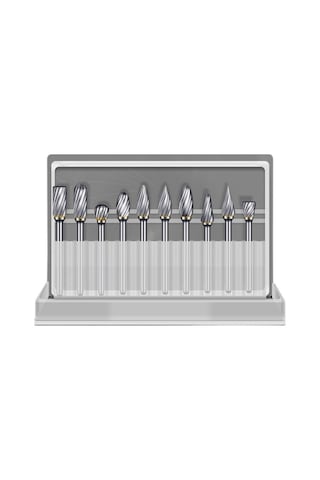 Yihemaoyi 10 Parça Karbür Freze Seti Tungsten Çelik Tek-kesim