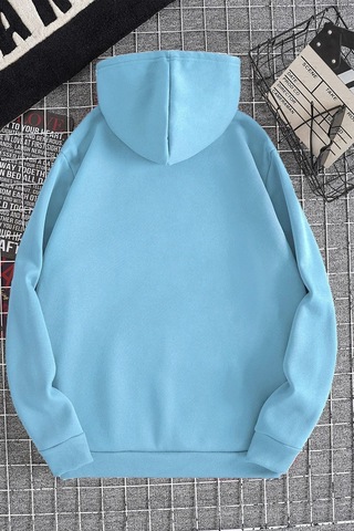 Uyguntarz Pusula Zaman Çizelge Baskılı Oversize Sweatshirt Bebe Mavisi