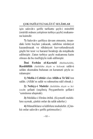 Çok Faziletli Salat-ü Selamlar | Lalegül Yayıncılık 9786058547407