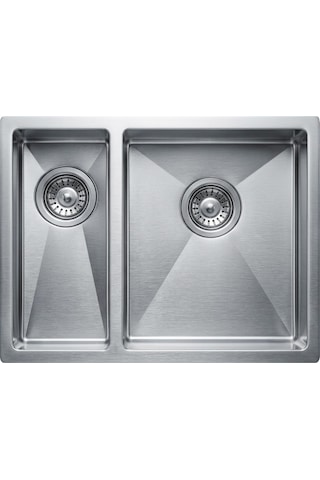 Livinox 38x40x23cm 1,5 Gözlü Damlalıksız Polisajlı Küçük Göz Solda Paslanmaz Çelik Eviye Inox