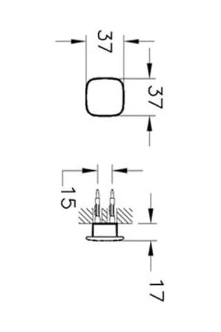 VitrA Eternity Küçük Kare Askı A44880 Çok Renkli