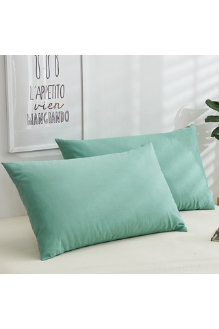 Suofeng Ev Otel Kullanıma Uygun 40 No 13372 Saf Renkli Yastık Kılıfı Tek Kişilik 2'li Paket Pembe 48x74 Diğer