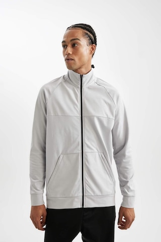 DeFactoFit Standart Fit Normal Kesim Fermuarlı Skuba Dalgıç Kumaş Cepli Dik Yaka Sporcu Hırka D1895AX24AUGR523