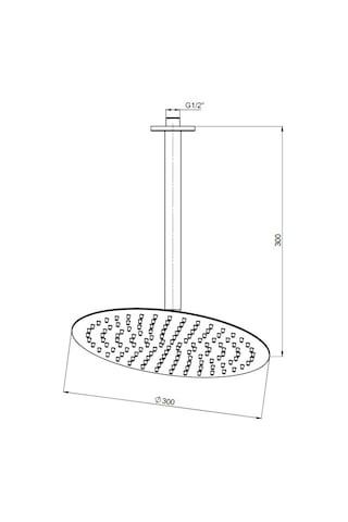 Gpd Ankastre Duş Başlığı Oval Slim Metal 30 Cm Siyah Ads22-s Siyah