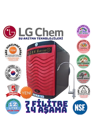 Lg Gold Siyah Kırmızı 12 Lt 7 Filtre 14 Aşama Su Arıtma Cihazı