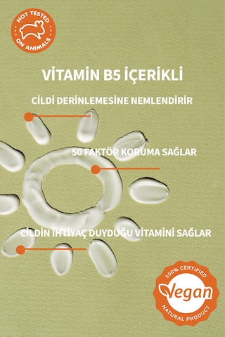 Lucille Güneş Kremi 50 Spf -uva+uvb Özel Vitamin B5 İçerikli