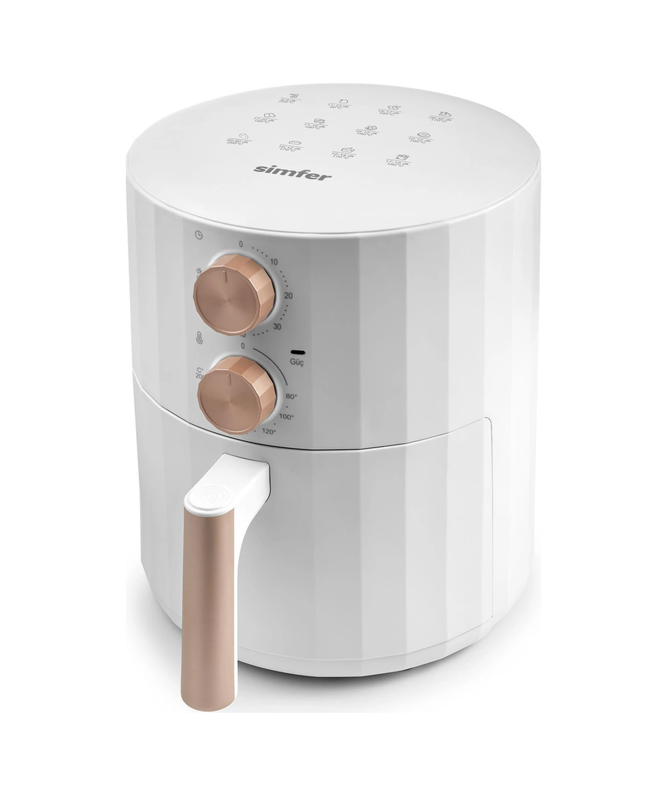 Simfer SK-6301 Clean Power S4 Toz Torbasız Yatay Süpürge Rosegold + 5.5 Lt Slient Pro Mekanik Airfryer