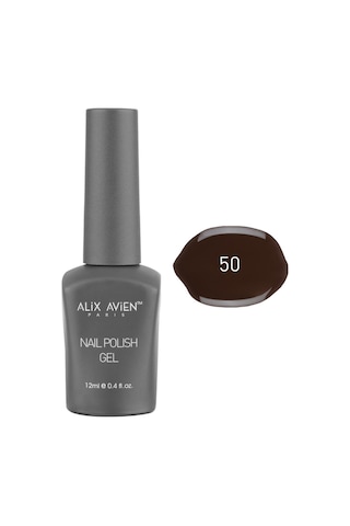 Alix Avien Kahverengi Kalıcı Oje 50-yoğun Renk Veren Jel Oje 12 Ml-nail Uv Gel Polish 50