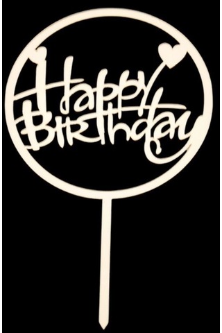 Özel Üretim Sunum Özel Gün Hatıra Pleksi Happy Brıthday Gold Altın