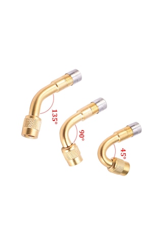 Neevoyu Bronz Lastik Valfi Uzatıcı Çubuk 90 Derece - Otomobil, Motosiklet Ve Kamyonlar İçin Easy Kurulumlu Metal Valf Kapağı