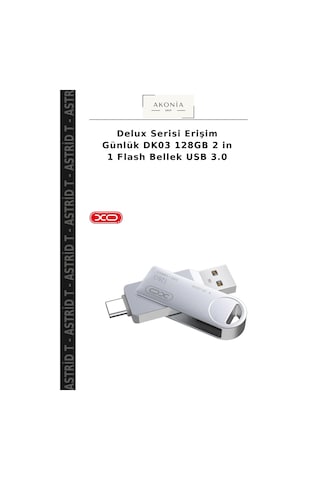 Delux Serisi Erişim Günlük Dk03 128gb 2 İn 1 Flash Bellek Usb 3.0