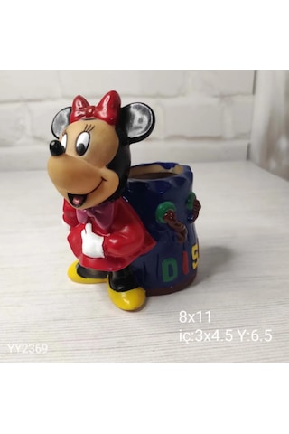 Minnie Mouse Masaüstü Kalemlik Premium Taş Tozu Çok Renkli Minnie Mouse Masaüstü Kalemlik Premium Taş Tozu Çok Renkli