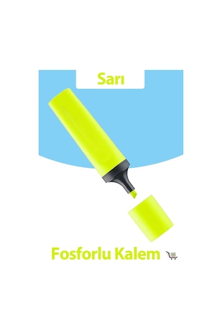 Sarı Ve Mavi Fosforlu Kalem Diğer