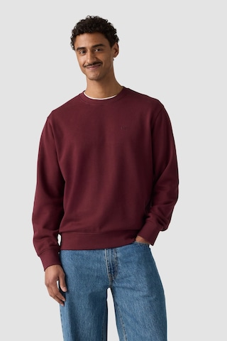 Levi's Orijinal Hm Crew Tawny Port French Terry %100 Pamuk Mor Erkek Sweatshirt-24598
