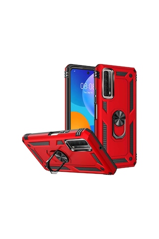 Huawei P Smart 2021 Kilif Yüzüklü Zirh Tank Vega 482507150