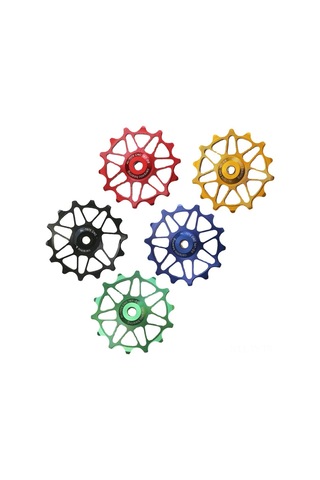 Teltree Bisiklet Metal Vites Değiştirici Rehberi - Seramik 12t Rulmanlı, Dağ Ve Yol Bisikletleri İçin Pürüzsüz Vites Geçişi Yeşil Yeşil