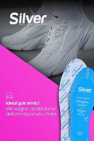 Silver Ter Ve Koku Önleyici Aktif Ferahlık Ayakkabı Tabanlığı 35-45