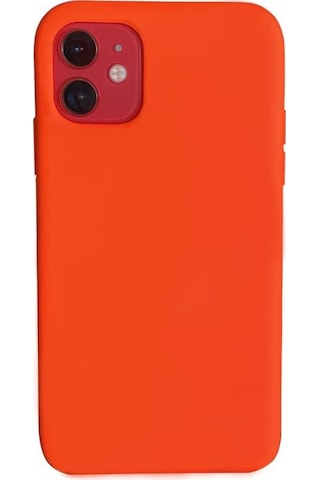 Apple Uyumlu iPhone 11 İle Cappy Silikon Kılıf Turuncu