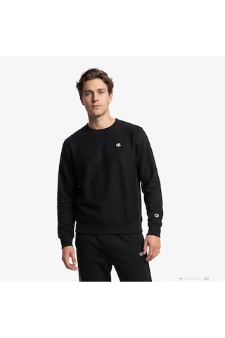 Champion Crewneck Erkek Siyah Sweatshirt 223075 2800282