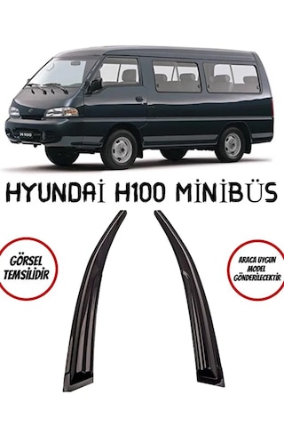 Hyundai H100 Minibüs Parlak Siyah Mügen Cam Rüzgarlığı Hyundai H100 Rüzgarlık