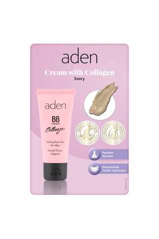 Aden Bb Cream With Collagen - Kolajenli Bb Krem 01 Ivory Fildişi Çok Renkli