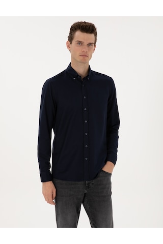 Pierre Cardin Erkek Lacivert Gömlek Desenli 50316747-vr033 Lacivert