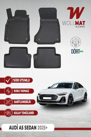 Audi A5 Sedan Paspas 2025 Sonrası 3d Havuzlu Paspas