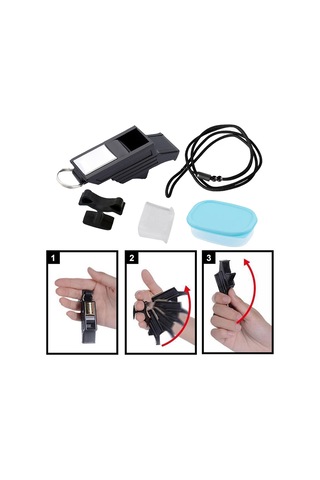 Homyl Kordonlu Düdük Açık Hava Voleybol Siyah-gümüş Siyah Gümüş Çok Renkli