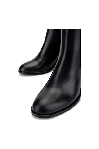 Tamer Tanca Kadın Hakiki Deri Siyah Topuklu Bot 33 551 Bn Bot Sk24-25 Syh Dr/kroko Siyah Deri