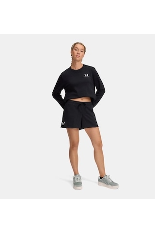 Under Armour Ua Rival Terry Kadın Siyah Pamuklu Şort