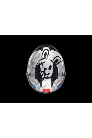 Mt Helmets Stınger Yozu A7 Kapalı Kask Parlak Beyaz - Mavi