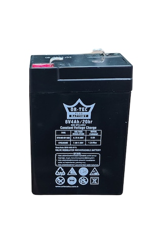 Ortec Black 6v 4 Ah Bakımsız Akü 2024 Üretim