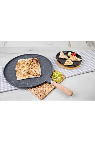 Meşeler Granit Döküm Çok Amaçlı Tava 35 CM Siyah