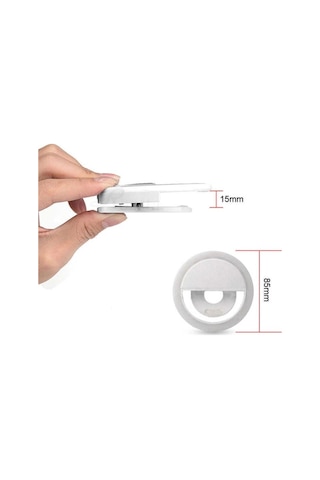 Zore Youtuber Led Selfie Led Işıklı Telefon Tutucu Makyaj Işığı Ring Light Usb Girişli