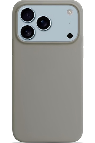 Apple Uyumlu iPhone 17 Pro Max Soft Touch Lansman Silikon Kılıf Gri