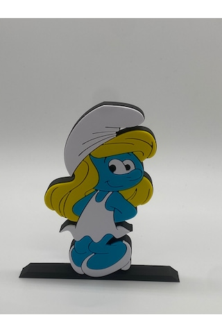 İkili Set, Şirine Ve Şirin Baba Masa Figürü, 3d Baskı, Mavi