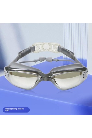 Yetişkin Yüzme Gözlüğü Su Boyutu Buğu Önleyici Yüzme Dalış Gözlüğü Hd Şeffaf Yüzme Gözlüğü Kutulu Kaplama-gri Çok Renkli