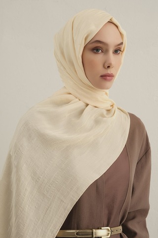 Armine Lyocell Şal - 3 - Krem 60