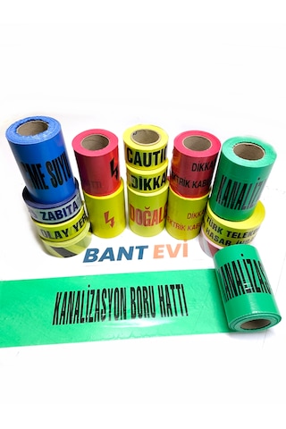 Kanalizasyon Boru Hattı İkaz Şeridi 20cmx250mt Kanalizasyon Hattı