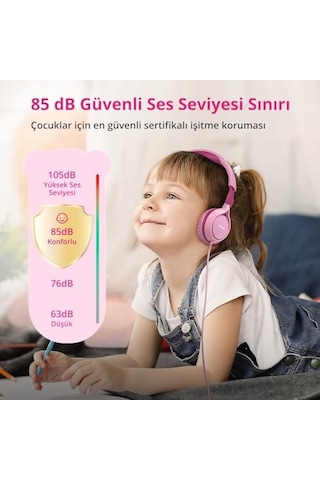 S1 Kablolu Kulaküstü Çocuk Kulaklık - Ayarlanabilir Kafa Bandı - Okul/seyahat/erkek/kız Çocuklar/bilgisayar/table