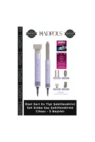 Özel Seri Ev Tipi Şekillendirici Set Sinbo Saç Şekillendirme Cihazı - 5 Başlıklı Diğer