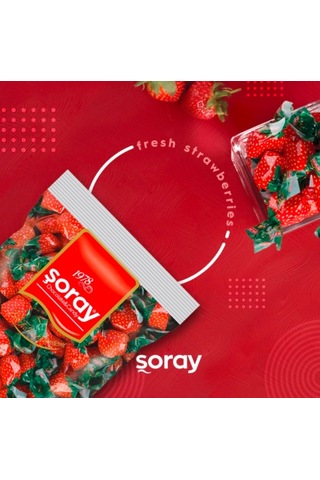 Şoray Point Classic Çilek Aromalı Sert Şeker 950 G