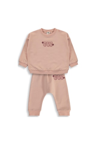 Civil Baby Cvl Baskılı Basic 6-18 Ay Takım - Pembe Pudra Pembesi