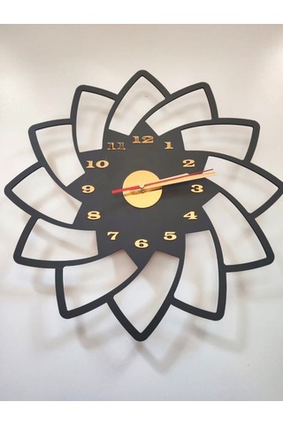 Duvar Saati Dalgalı Model Ahşap