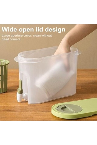 Novahub 3.9l Sarı Musluklu Soğuk Su Şişesi İçecek Dispenseri - Geniş Ağızlı, Sızdırmaz, Buzdolabı Dostu, Limonata Ve Çay İçin